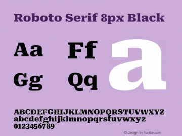 Roboto Serif 8px Black Version 1.004图片样张