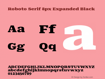 Roboto Serif 8px Expanded Black Version 1.004图片样张