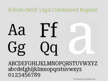 Roboto Serif 14px Condensed Regular Version 1.004图片样张