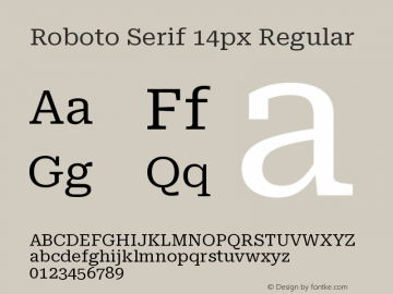 Roboto Serif 14px Regular Version 1.004图片样张