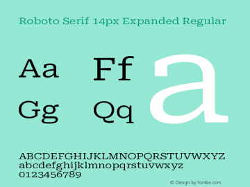 Roboto Serif 14px Expanded Regular Version 1.004图片样张