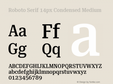 Roboto Serif 14px Condensed Medium Version 1.004图片样张