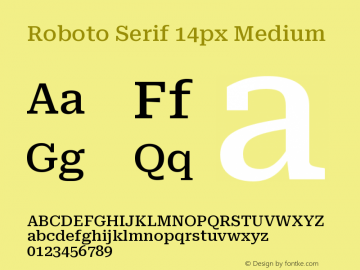 Roboto Serif 14px Medium Version 1.004图片样张