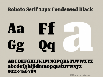 Roboto Serif 14px Condensed Black Version 1.004图片样张