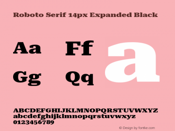 Roboto Serif 14px Expanded Black Version 1.004图片样张