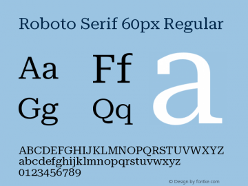 Roboto Serif 60px Regular Version 1.004图片样张