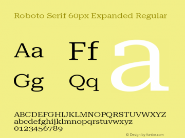 Roboto Serif 60px Expanded Regular Version 1.004图片样张