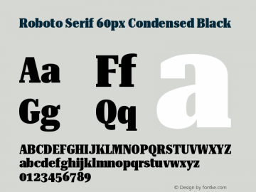 Roboto Serif 60px Condensed Black Version 1.004图片样张