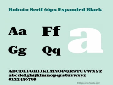 Roboto Serif 60px Expanded Black Version 1.004图片样张