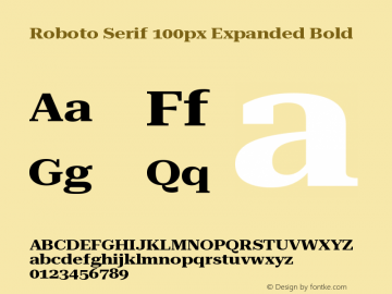 Roboto Serif 100px Expanded Bold Version 1.004图片样张