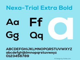 Nexa-Trial Extra Bold Version 2.001;FEAKit 1.0图片样张