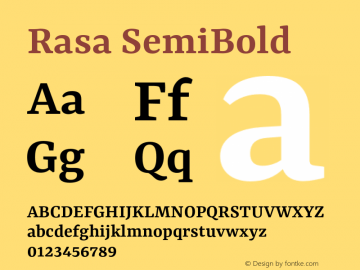 Rasa SemiBold Version 2.003图片样张