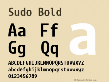 Sudo Bold Version 0.061图片样张