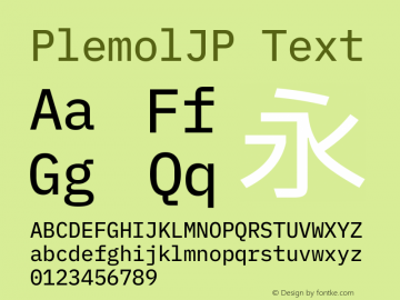 PlemolJP Text Version 1.2.1 ; ttfautohint (v1.8.3) -l 6 -r 45 -G 200 -x 14 -D latn -f none -m 