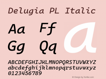 Delugia PL Italic v2110.31.1图片样张