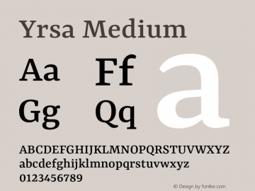 Yrsa Medium Version 2.004图片样张