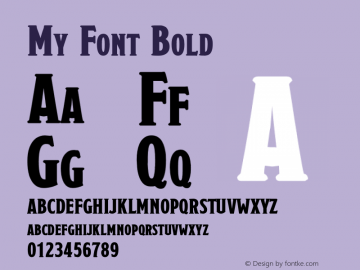 My Font Bold Version 0.001图片样张