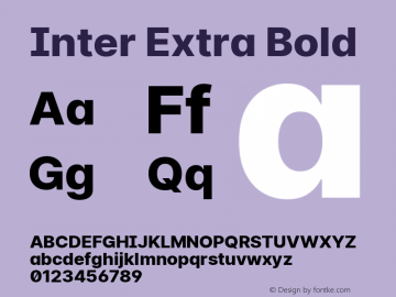 Inter Extra Bold Version 3.019;git-0a5106e0b图片样张