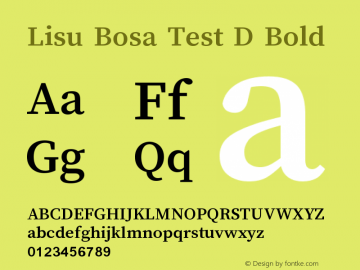 Lisu Bosa Test D Bold Version 1.930 beta图片样张