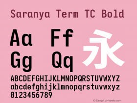 Saranya Term TC Bold 图片样张