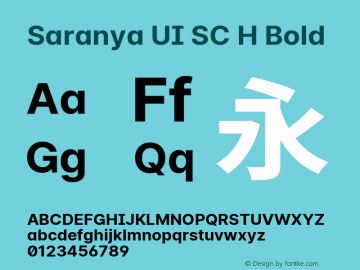 Saranya UI SC H Bold 图片样张