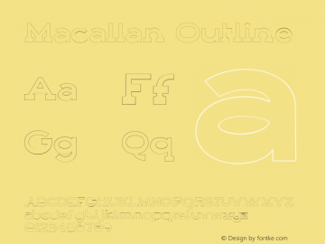 Macallan Typeface Outline Version 1.000;FEAKit 1.0图片样张