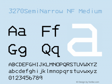 3270 Semi-Narrow Nerd Font Complete Mono Windows Compatible Version 001.000;Nerd Fonts 2图片样张