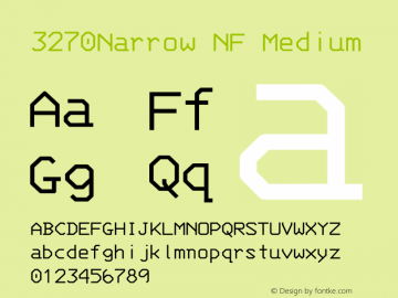 3270 Narrow Nerd Font Complete Windows Compatible Version 001.000;Nerd Fonts 2图片样张