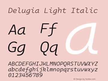 Delugia Light Italic v2110.31.2图片样张
