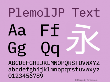 PlemolJP Text Version 1.2.3 ; ttfautohint (v1.8.3) -l 6 -r 45 -G 200 -x 14 -D latn -f none -m 