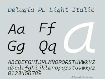 Delugia PL Light Italic v2111.01图片样张