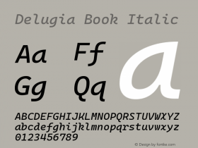 Delugia Book Italic v2111.01图片样张