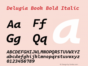 Delugia Book Bold Italic v2111.01图片样张