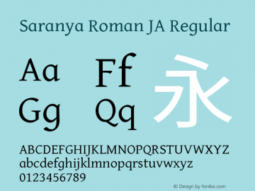 Saranya Roman JA Regular 图片样张