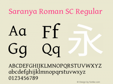 Saranya Roman SC Regular 图片样张