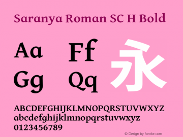 Saranya Roman SC H Bold 图片样张