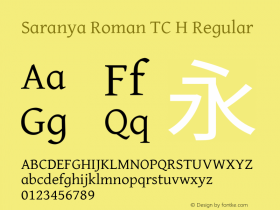 Saranya Roman TC H Regular 图片样张