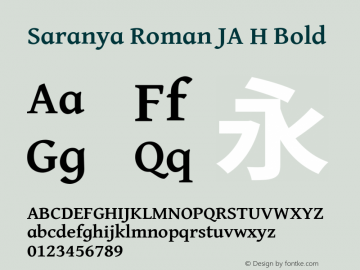 Saranya Roman JA H Bold 图片样张