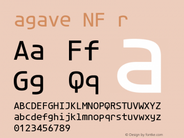 agave regular Nerd Font Complete Mono Windows Compatible Version 010a;Nerd Fonts 2.1.0图片样张