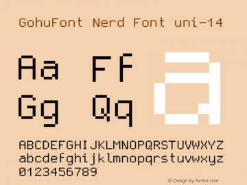 GohuFont Nerd Font Complete Version 001.000;Nerd Fonts 2.1.0图片样张