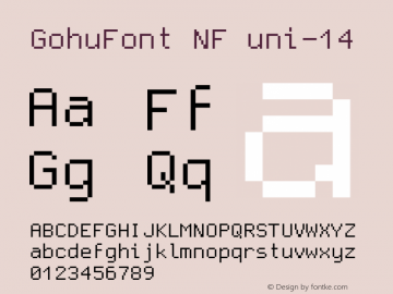 GohuFont Nerd Font Complete Mono Windows Compatible Version 001.000;Nerd Fonts 2.1.0图片样张