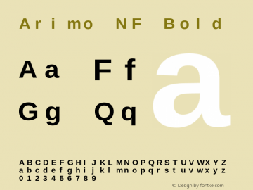 Arimo Bold Nerd Font Complete Mono Windows Compatible Version 1.23;Nerd Fonts 2.1.0图片样张