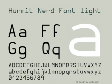 Hurmit Light Nerd Font Complete Version 1.21;Nerd Fonts 2.1.0图片样张
