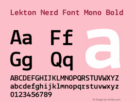 Lekton-Bold Nerd Font Complete Mono Version 34.000;Nerd Fonts 2.1.0图片样张