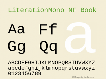 Literation Mono Nerd Font Complete Mono Windows Compatible Version 2.00.5;Nerd Fonts 2.1.0图片样张