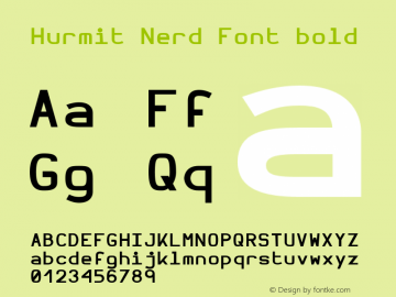 Hurmit Bold Nerd Font Complete Version 1.21;Nerd Fonts 2.1.0图片样张