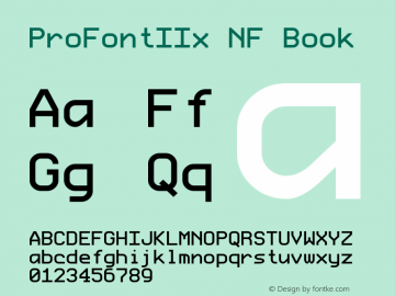 ProFont IIx Nerd Font Complete Windows Compatible Version Macromedia Fontographer 4.1.5 5/11/97;Nerd Fonts 2.1.0图片样张