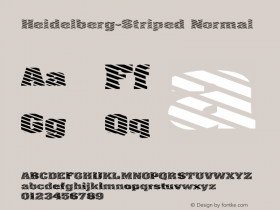 Heidelberg-Striped Normal 1.0/1995: 2.0/2001 Font Sample