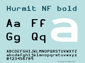 Hurmit Bold Nerd Font Complete Mono Windows Compatible Version 1.21;Nerd Fonts 2.1.0图片样张