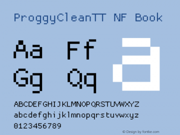 ProggyCleanTT Nerd Font Complete Windows Compatible Version 2004/04/15;Nerd Fonts 2.1.0图片样张